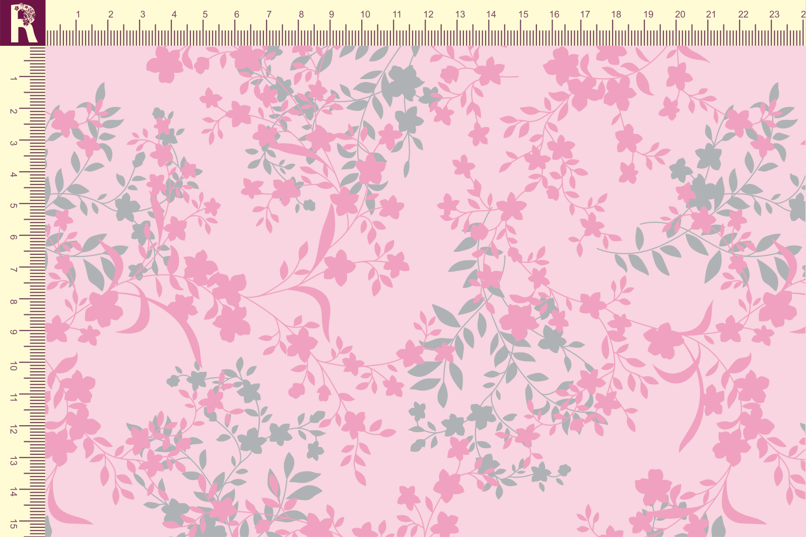 Т569 Цветочный сад 9509а_2029_8012 Футер с начесом, 30/20, пачка, кардная